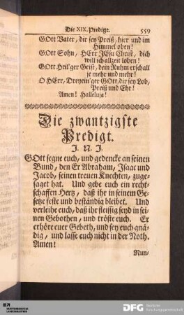 Die zwantzigste Predigt.