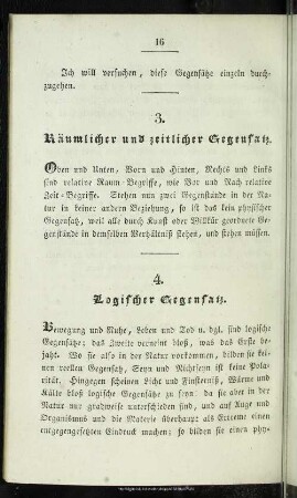 3. Räumlicher und zeitlicher Gegensatz