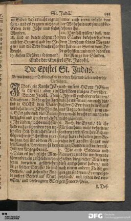 Die Epistel St. Judas.