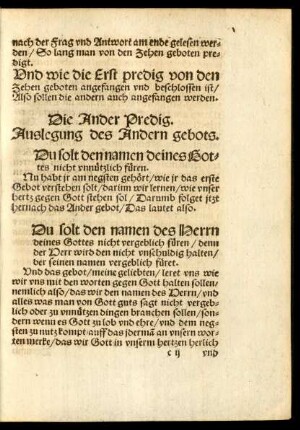 Die Ander Predig.