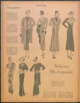 Siluetas distinguidas [Dibujos] : Para la mujer
