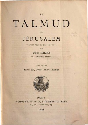 Le Talmud de Jérusalem. 2