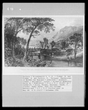 Wanderungen im Norden von England, Band 2 — Bildseite gegenüber Seite 34 — Rydal Water, near Ivy Cottage, Westmorland