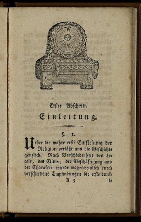 Erster Abschnitt. Einleitung.