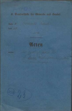 Patent des G. Kuhn, Maschinenfabrikanten in Berg, auf einen Dampfkessel