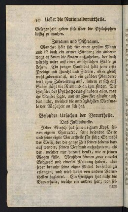 50, Zutrauen und Mißtrauen