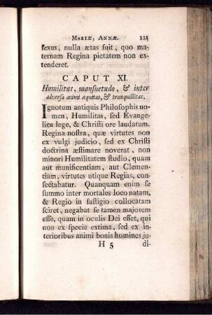 Caput XI. Humilitas, mansuetudo, & inter adversa animi aequitas, & tranquillitas.