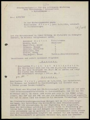 Wurst, Scholastika