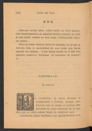 Capítulo LX - El retorno.