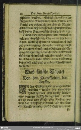 Das fünffte Capitel Von den Kranckheiten der Töpffer