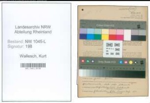 Entnazifizierung Kurt Wallesch , geb. 08.03.1914 (Angestellter)