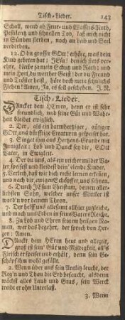 Tisch-Lieder