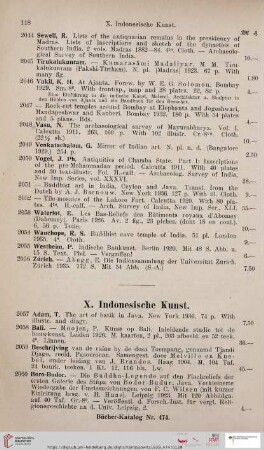 X. Indonesische Kunst (Nr. 2057 - 2103)