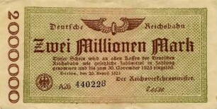Gutschein - 2 Mill. Mark