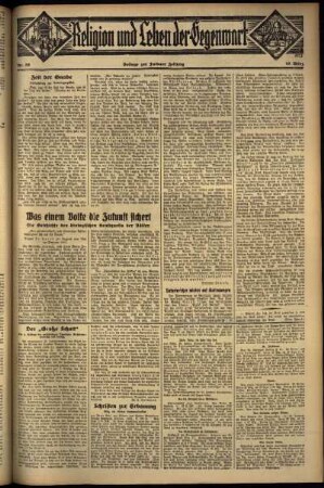 Dritte Ausgabe vom Sonntag, den 10. März 1935.