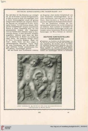 27: Deutsche Kunstausstellung Baden-Baden 1912