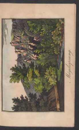 Tafel: Mägdesprung.