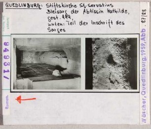 Quedlinburg: St. Servatius, Bleisarg der Äbtissin Mathilde