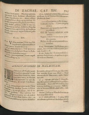 Annotationes In Malachiam.