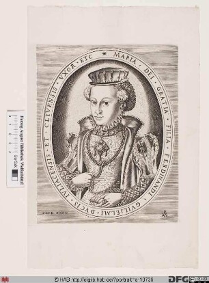 Bildnis Maria, Herzogin von Jülich, Kleve u. Berg, geb. Erzherzogin von Österreich