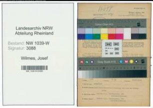 Entnazifizierung Josef Wilmes , geb. 26.04.1903 (Versandleiter)