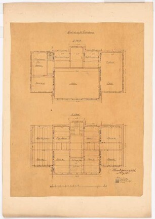 Realschule, Dirschau: Grundriss 1. OG, 2. OG