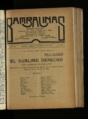 El sublime derecho : pieza dramática en tres actos