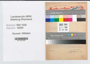 Entnazifizierung Wilhelm Grunert, geb. 11.12.1892 ()