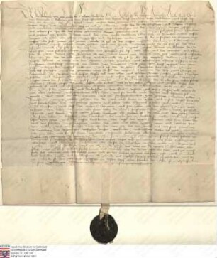 Dietrich von Erbach, Erzbischof zu Mainz (Mencze), des heiligen Römischen Reichs durch Germanien Erzkanzler, hat Ritter Hermann (II.) Riedesel, se...