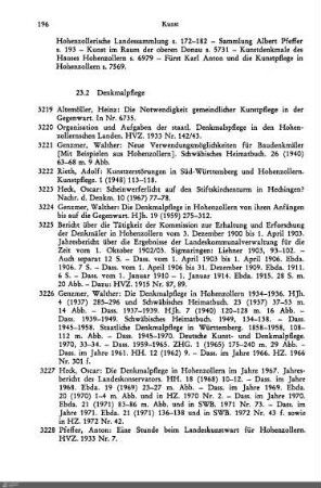 23.2 Denkmalpflege