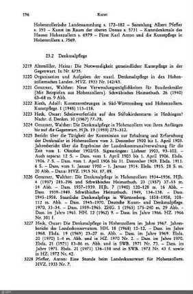 23.2 Denkmalpflege