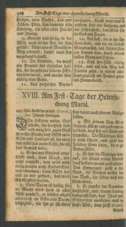XVIII. Am Fest-Tage der Heimsuchung Mariä