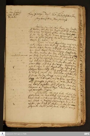 Brief von August Hermann Francke an Hofrat Koch.