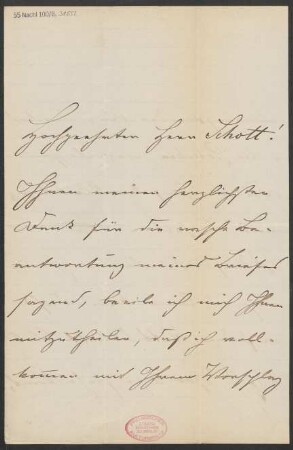 Brief an B. Schott's Söhne : 04.07.1888