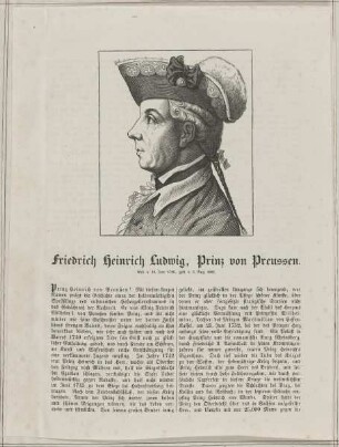 Bildnis des Friedrich Heinrich Ludwig von Brandenburg-Preußen