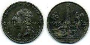 Medaille auf die Hinrichtung König Ludwig XVI.