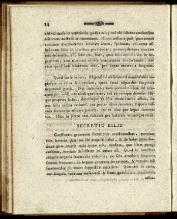 Secretio Bilis.