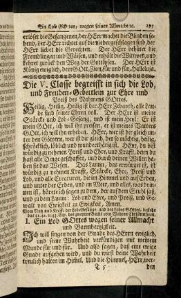 297-312, I. Ein Lob Gottes wegen seiner Allmacht und Barmherzigkeit...