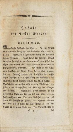 Inhalt des Ersten Bandes