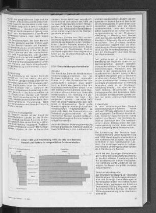 Anteil 1983 und Entwicklung 1970 bis 1983 des Bereichs Handel und Verkehr in ausgewählten Gebietseinheiten