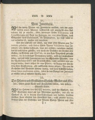 21. Vom Inventario.