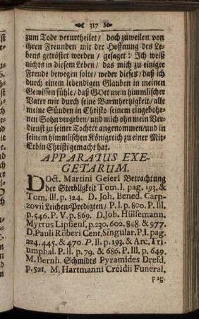 Apparatus Exegetarum