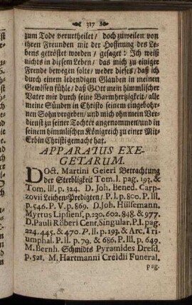 Apparatus Exegetarum