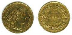Tragbare Medaille zur Einweihung des Denkmals auf Claude Joseph Rouget de Lisle (französisch)