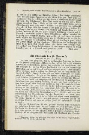 ¬Die¬ Theologie des hl. Paulus