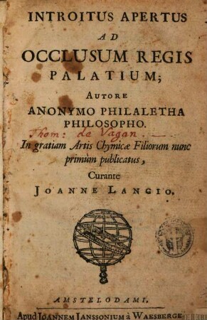 Introitus Apertus Ad Occlusum Regis Palatium