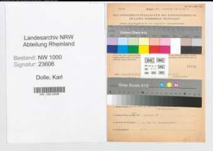 Entnazifizierung Karl Dolle, geb. 20.03.1906 ()