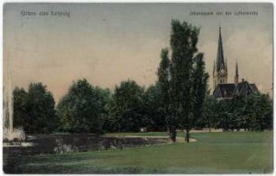 Gruss aus Leipzig : Johannapark mit der Lutherkirche