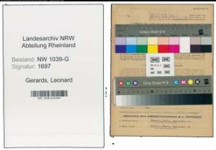 Entnazifizierung Leonard Gerards , geb. 31.01.1910 (Angestellter)