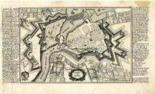 Genf - Plan der Stadt mit Festung (Illustration aus Bodenehr, Force d'Europe ?)